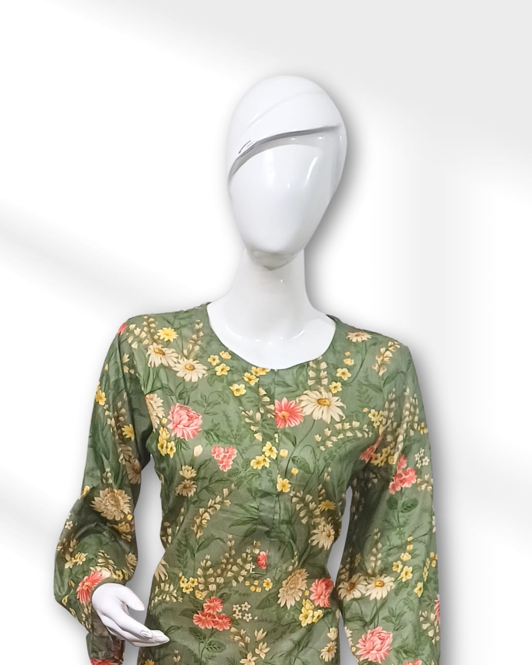 Green Floral Maria B. Co-ords Stitched