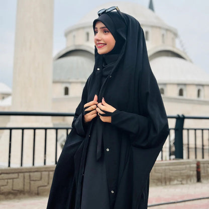 Premium Quality Irani Abbaya with Front Open Zip